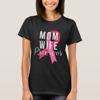 Camiseta Esposa Mãe Previvor Conscientização sobre Câncer d