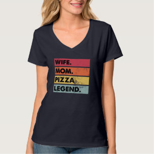 Camiseta Esposa Mamãe Pizza Legenda Engraçada Pizza Sobreca