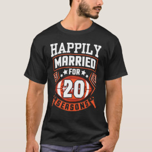 Camiseta Esposa Marido Casada Felizmente Por 20 Anos De Fut