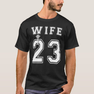 Camiseta Esposa Marido Casal 2023 Festa de Noivado Lua de M