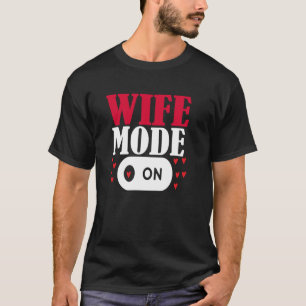 Camiseta Esposa Marido Modo de Amor No Casal Aniversário Va