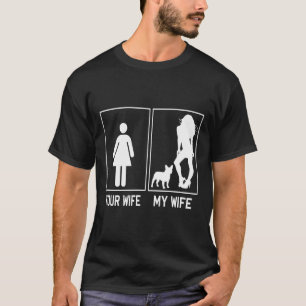 Camiseta Esposa Minha Esposa Cachorro Bulldog Francês Diver