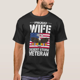 Camiseta Esposa Orgulhosa De Tempestade No Deserto Veterano
