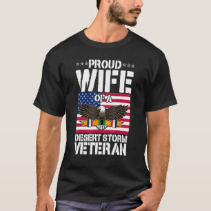 Camiseta Esposa Orgulhosa De Tempestade No Deserto Veterano