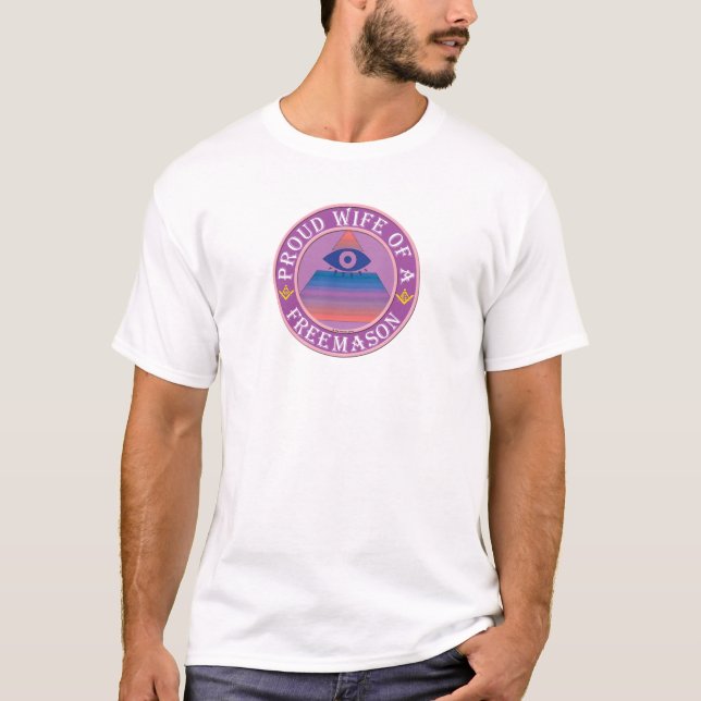Camiseta Esposa orgulhosa de um Freemason (Frente)