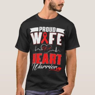Camiseta Esposa Orgulhosa De Um Guerreiro Do Coração Consci