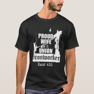 Camiseta Esposa Orgulhosa De Um Irontrabalhador Da União Lo