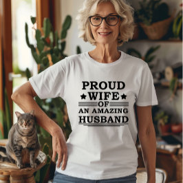 Camiseta esposa orgulhosa de um marido incrível