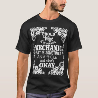 Camiseta Esposa Orgulhosa De Um Mecânico Incrível