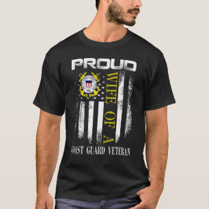Camiseta Esposa Orgulhosa de um Veterano da Guarda Costeira