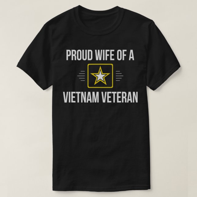 Camiseta Esposa Orgulhosa De Um Veterano Vietnã (Frente do Design)