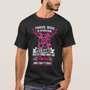 Camiseta Esposa Orgulhosa De Uma Engenharia Mecânica Incrív