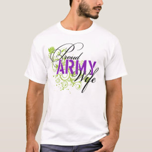 Camiseta Esposa orgulhosa do exército