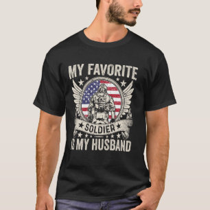 Camiseta Esposa Orgulhosa do Exército Soldado Veterano Mari