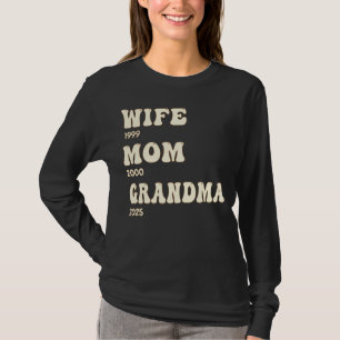 Camiseta Esposa Personalizada de Anos Mãe Vovó, Personaliza