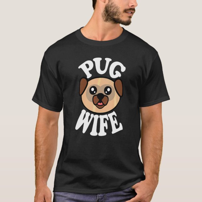 Camiseta Esposa Pug Fofa (Frente)