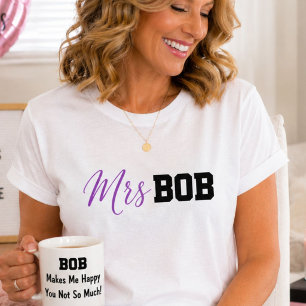 Camiseta Esposa Recém-Casada Engraçadinha Lua de Mel Sra