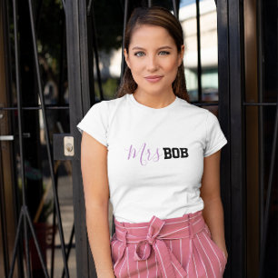 Camiseta Esposa Recém-Casada Engraçadinha Lua de Mel Sra