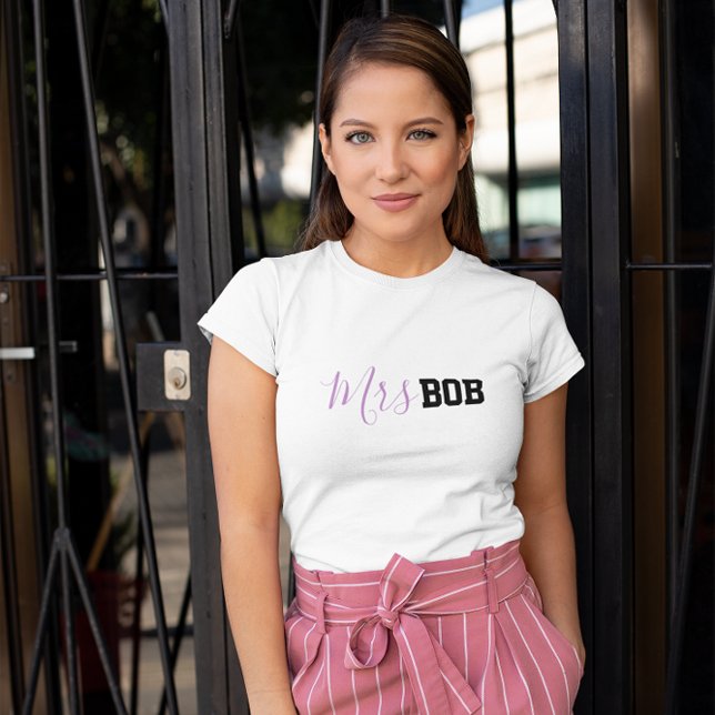 Camiseta Esposa Recém-Casada Engraçadinha Lua de Mel Sra (Criador carregado)