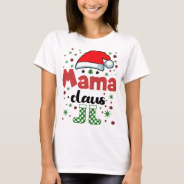 Camiseta Esposa Santa Hat da Família Natal