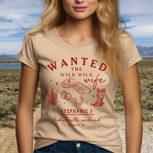 Camiseta Esposa Selvagem Selvagem Festa de Solteira Persona