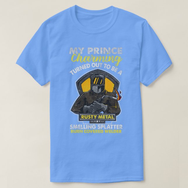 Camiseta Esposa Soldadora Mãe Namorada Cute Engraçado Dist (Frente do Design)