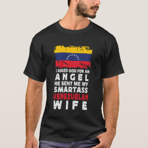 Camiseta Esposa Venezuelana Engraçada e Inteligente Bandeir