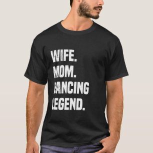 Camiseta Esposa Vintage Mãe Dançando Lendária Piada Retro V