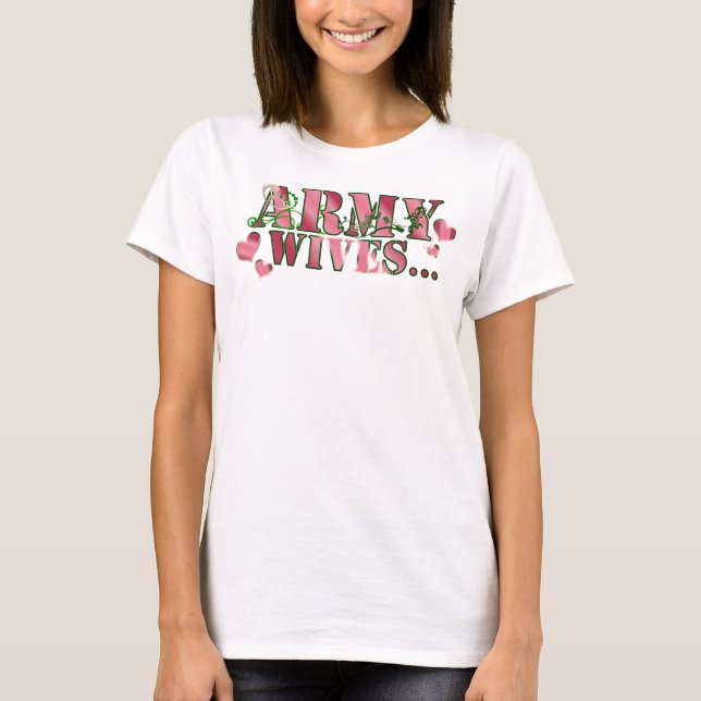 Camiseta Esposas do exército - personalizadas (Frente)