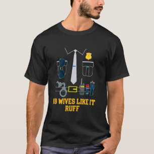 Camiseta Esposas K9 Gostam de Rough Humor Divertido