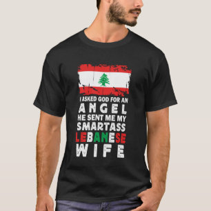 Camiseta Esposas Líbanesas Espertas e Engraçadas Bandeira d