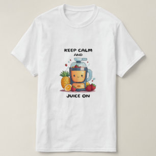 Camiseta Espremedor de Frutas Mantenha a Calma e Esfrute S