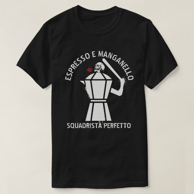 CAMISETA ESPRESSO E MANGANELLO (Frente do Design)