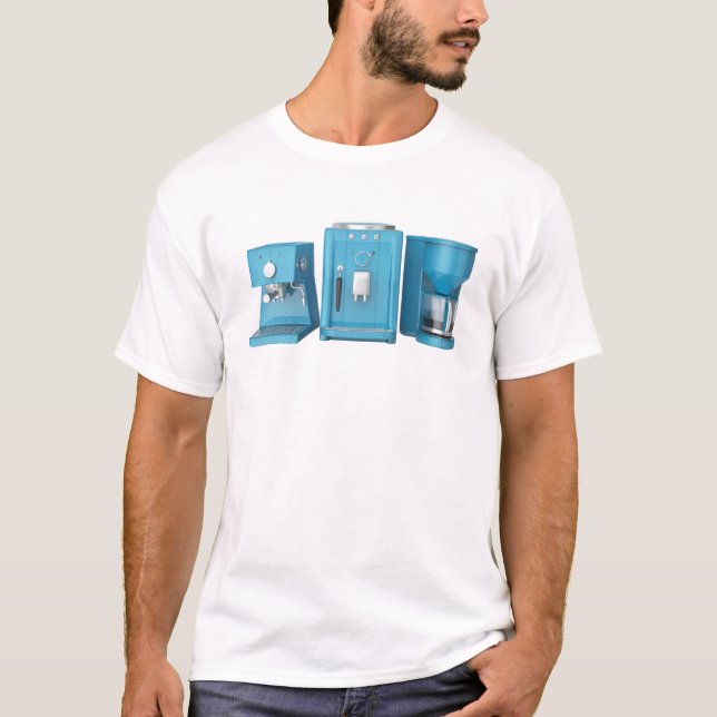 Camiseta Espresso e máquinas de café filtrantes (Frente)