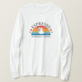 Camiseta Espresso - Mama - Retro Rainbow Ghost