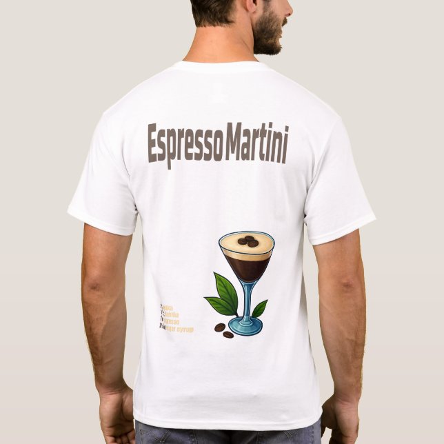 Camiseta Espresso Martini T-Shirt – Bold Coffee Cocktail (Verso)