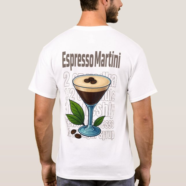 Camiseta Espresso Martini T-Shirt – Bold Coffee Cocktail (Verso)