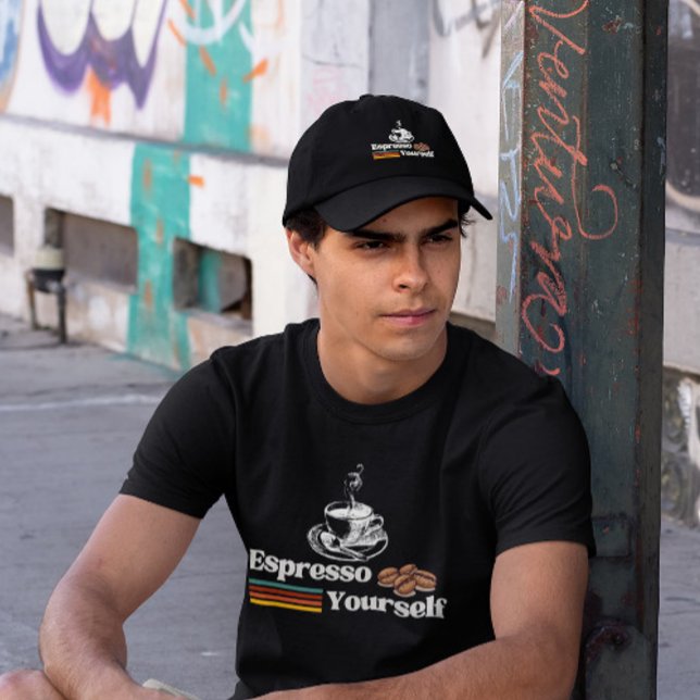 Camiseta Espresso Yourself Retro Coffee Design (Criador carregado)