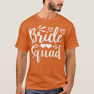 Camiseta Esquadra da Noiva Coração de Seta Festa de Casamen