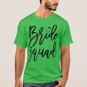 Camiseta Esquadra da Noiva Feminina Com Gráficos de Anel Ma