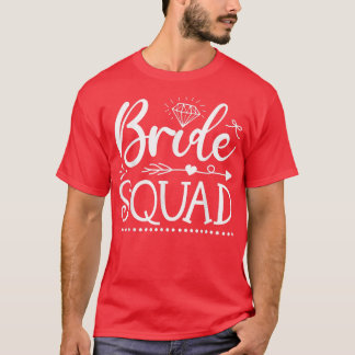 Camiseta Esquadra da Noiva Seta Festa de Casamento e Festa
