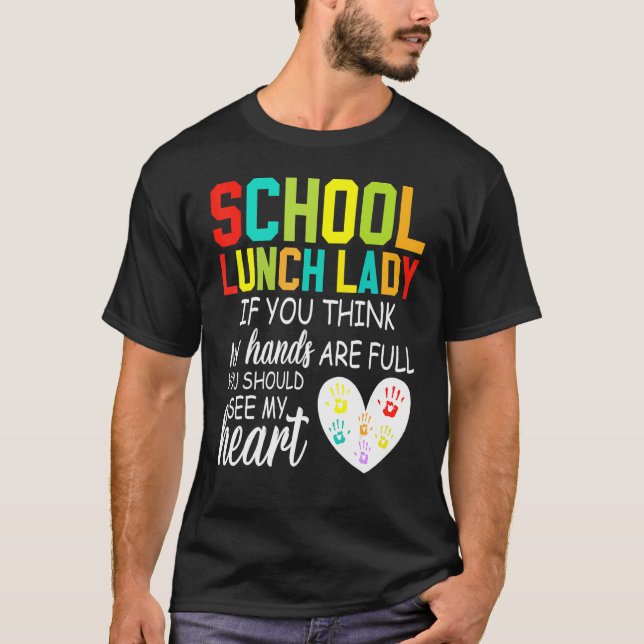 Camiseta Esquadra da Senhora do Almoço Escolar Equipe do Re (Frente)
