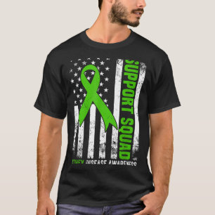 Camiseta Esquadra de apoio bandeira americana fita verde ri