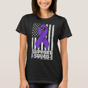 Camiseta Esquadra de apoio bandeira americana roxa epilepsi