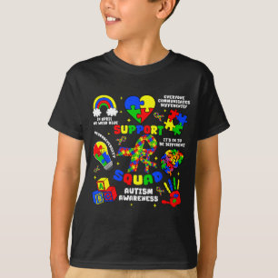 Camiseta Esquadra de apoio peças do quebra-cabeça da consci