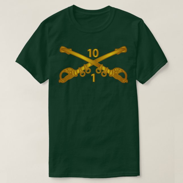 Camiseta Esquadrão 10ª rua de Cavalaria Ramificação com Txt (Frente do Design)