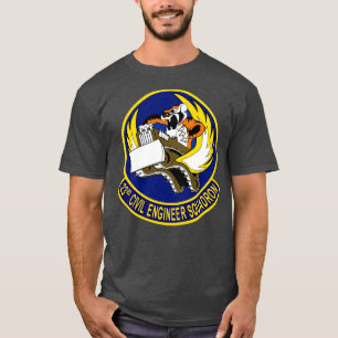Camiseta Esquadrão 23d de Engenheiros civis com texto