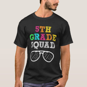 Camiseta Esquadrão 5 De Volta Para Estudante De Professores