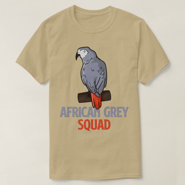 Camiseta Esquadrão Africano de Cinzas Engraçado Equipe de D (Frente do Design)