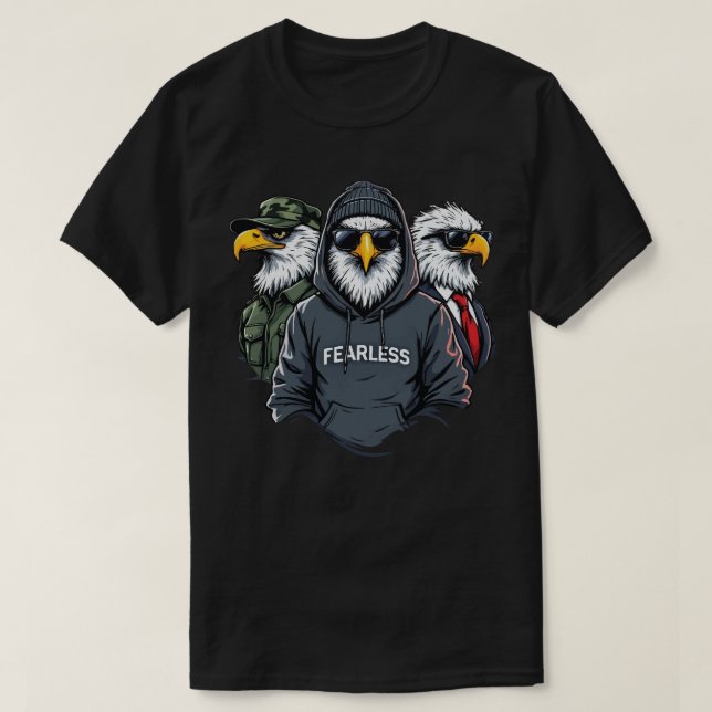 Camiseta Esquadrão Águia Destemida - Design Ousado e Podero (Frente do Design)